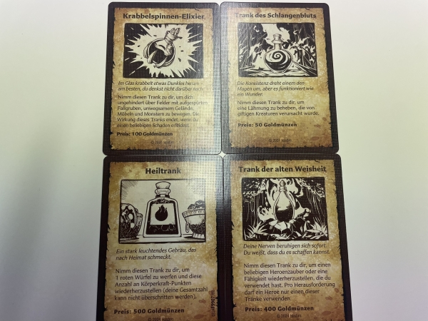 Heroquest Alchemiekarten aus DDvD